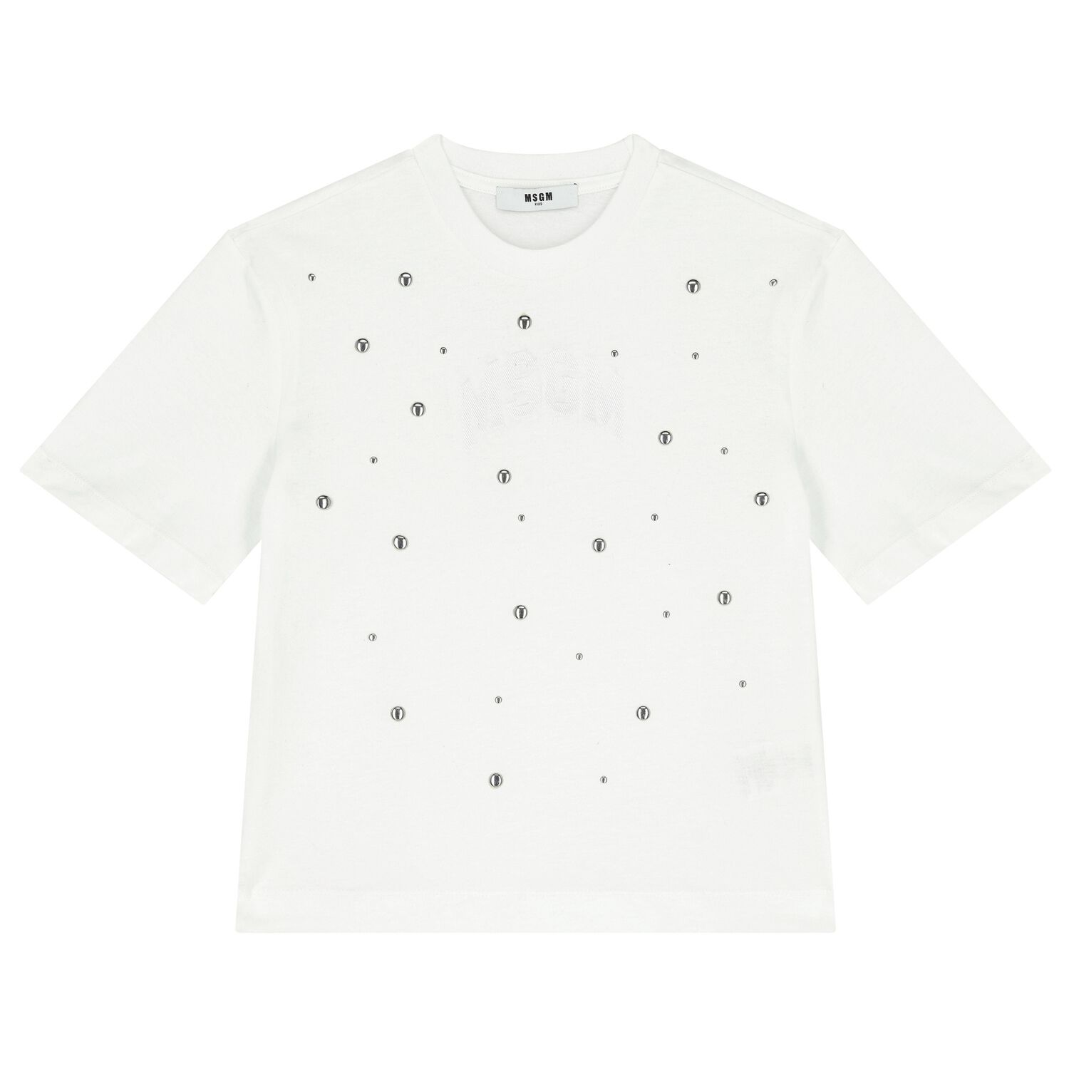 Girls White Logo T-Shirt, 2, hi-res image number null