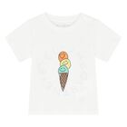Younger Boys Ivory Ice Cream T-Shirt, 1, hi-res