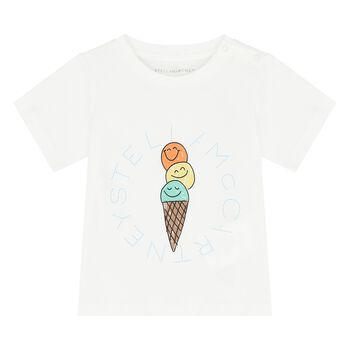 Younger Boys Ivory Ice Cream T-Shirt