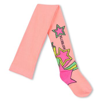 Girls Pink Star Tights