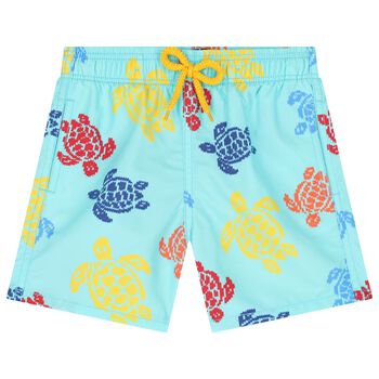 Boys Blue Turtle Swim Shorts