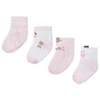 Baby Boys Pink & White Socks (4 Pack) , 2, hi-res