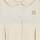 Ivory & Beige Logo Babygrow, 1, hi-res