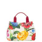 Girls White Floral Tote Bag, 1, hi-res