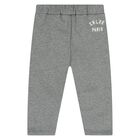 Younger Girls Grey Logo Joggers, 1, hi-res