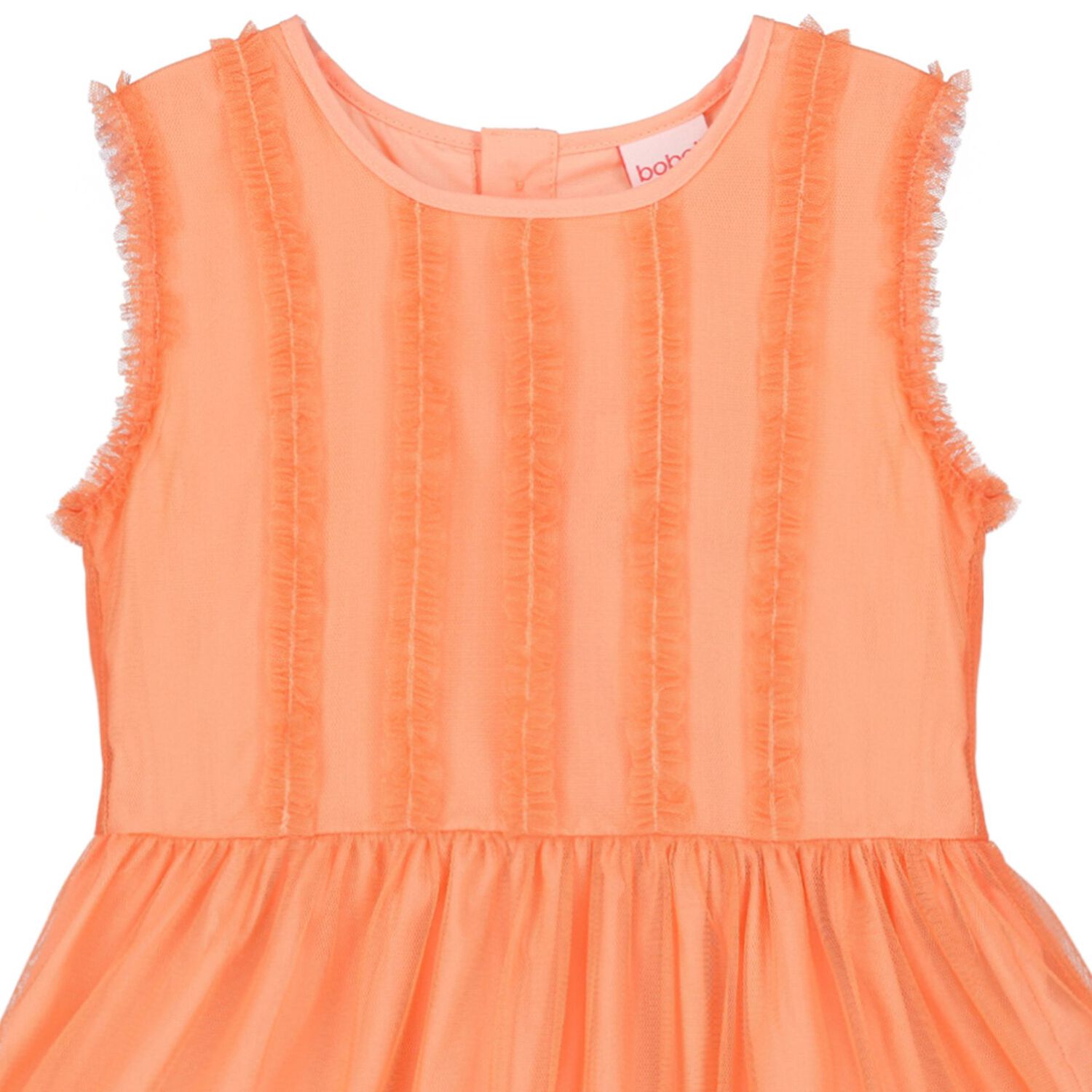 Girls Orange Tulle Dress, 2, hi-res
