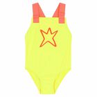 Girls Yellow Stars Swimsuit, 1, hi-res