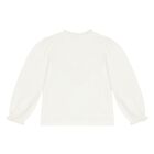 Younger Girls Ivory Flower Long Sleeve Top, 2, hi-res