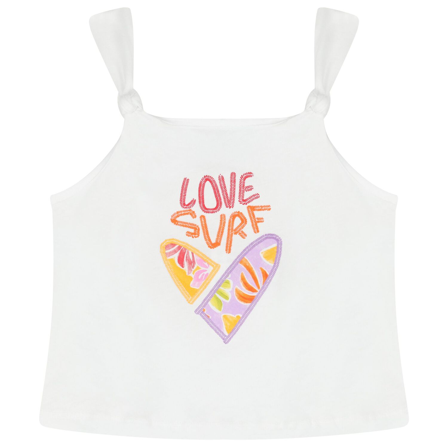 Girls White & Lilac Shorts Set, 1, hi-res