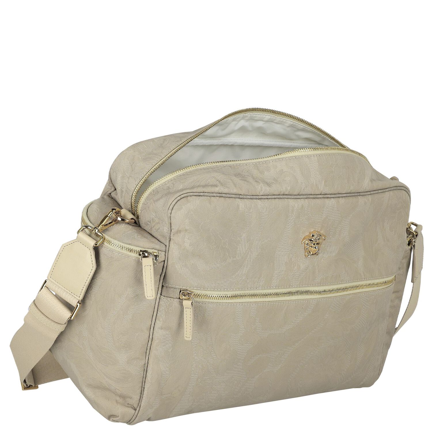 Beige Medusa Logo Baby Changing Bag, 2, hi-res image number null