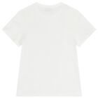 Girls White Embroidered Logo T-Shirt, 1, hi-res