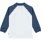 Boys White & Blue Logo Polo Shirt, 1, hi-res