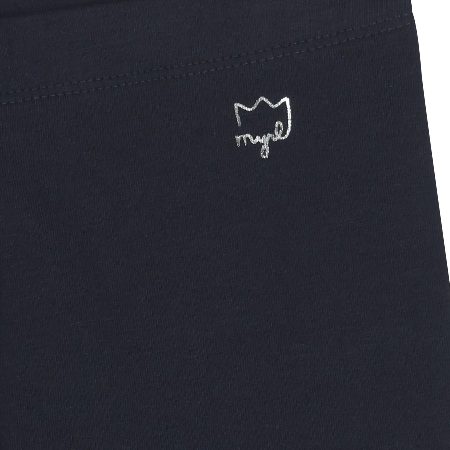 Girls Navy Blue Logo Leggings, 1, hi-res