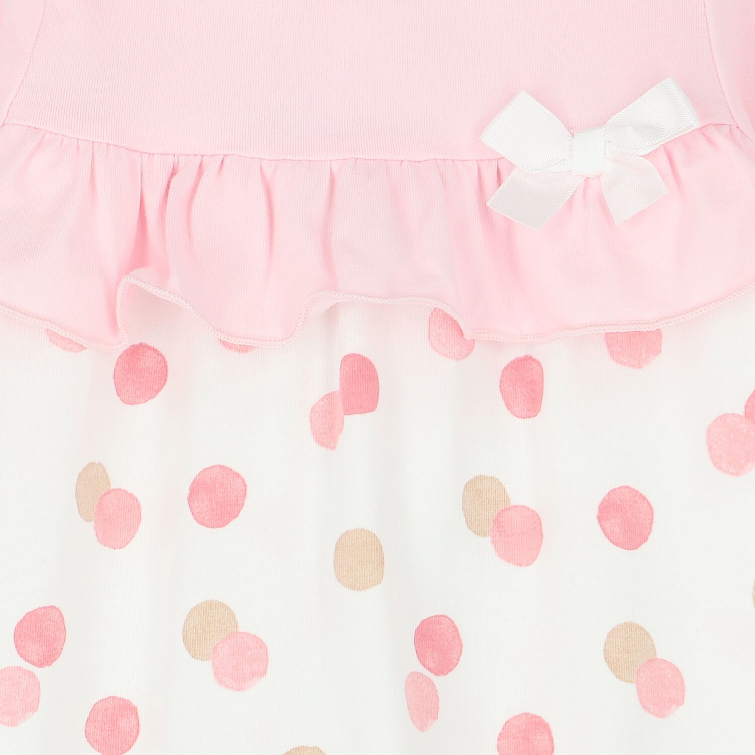 Girls Pink & White Babygrows (2 Pack), 1, hi-res