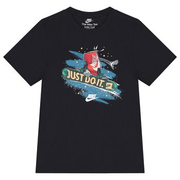 Boys Black Logo T-Shirt