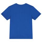 Younger Boys Blue Logo T-Shirt, 1, hi-res