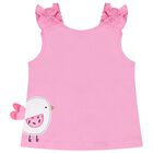 Baby Girls Pink Swimsuit Set with Hat, 2, hi-res