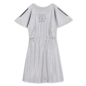 Girls Silver Logo Dress