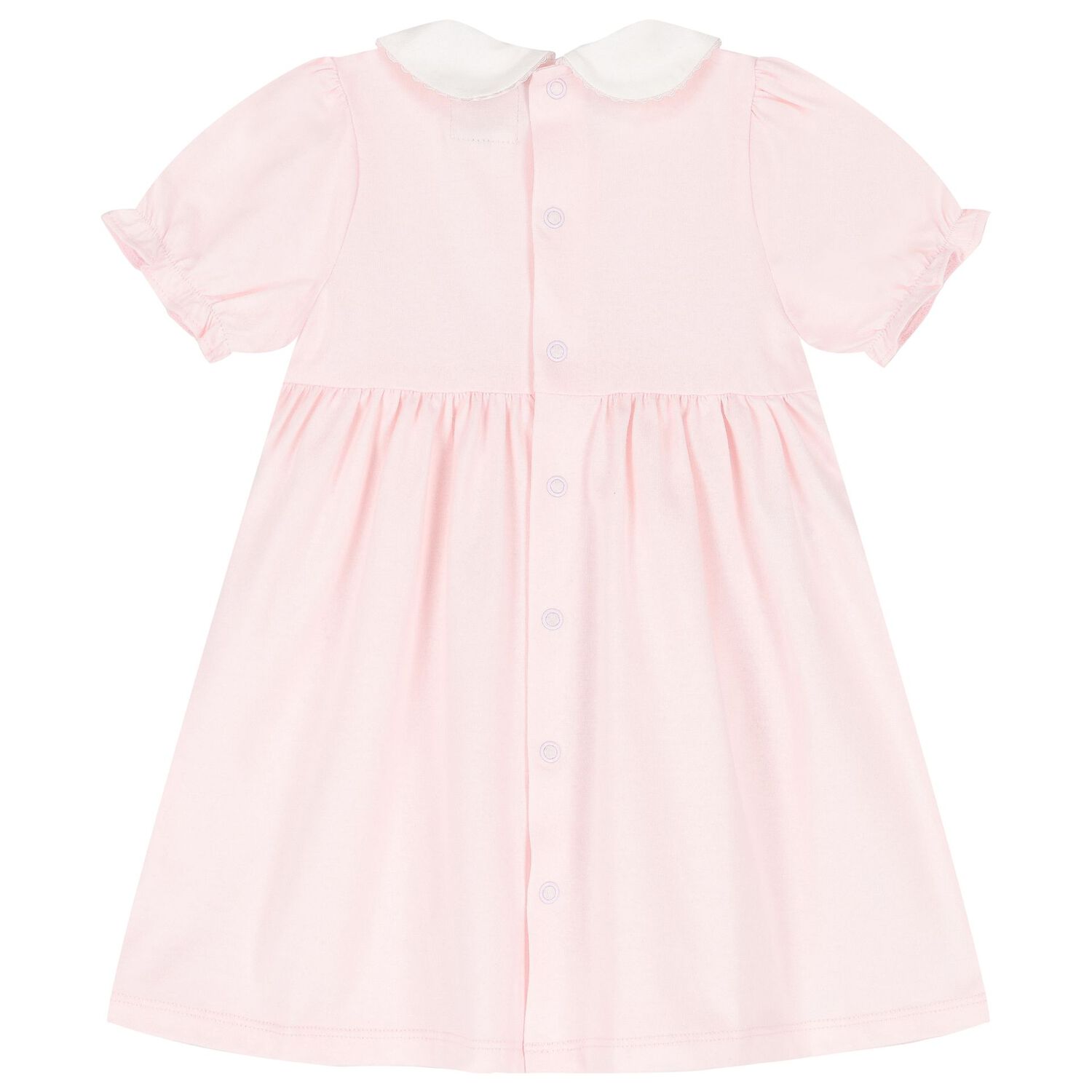 Baby Girls Pink Floral Dress, 1, hi-res