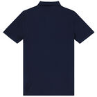 Boys Navy, White & Grey Logo Polo Shirt, 2, hi-res