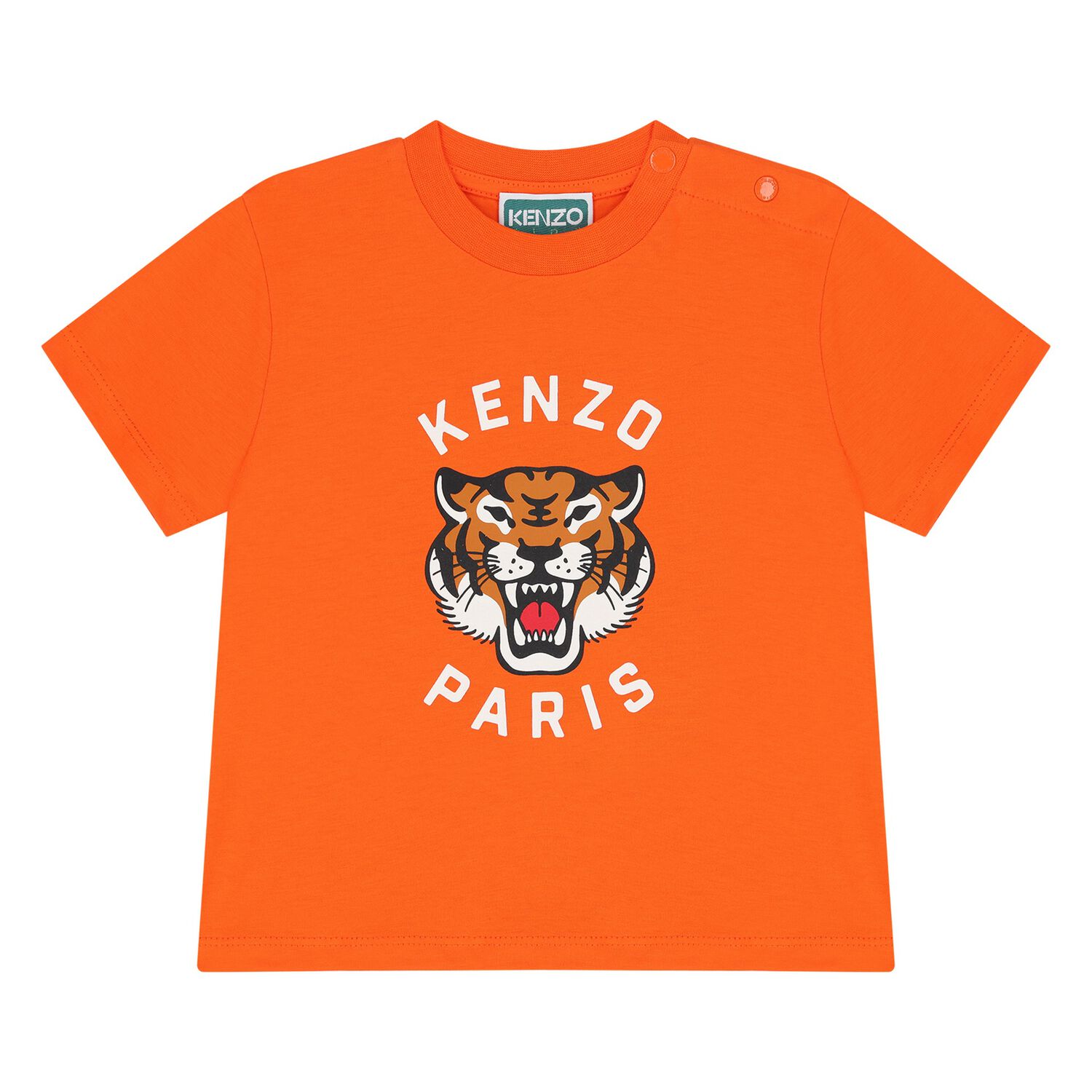 Younger Orange Tiger Logo T-Shirt, 1, hi-res