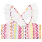 Girls Multi-Coloured Zigzag Bikini, 1, hi-res