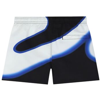 Boys Black & White Swim Shorts