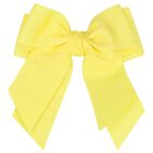 Girls Yellow Bow Hairclip, 2, hi-res