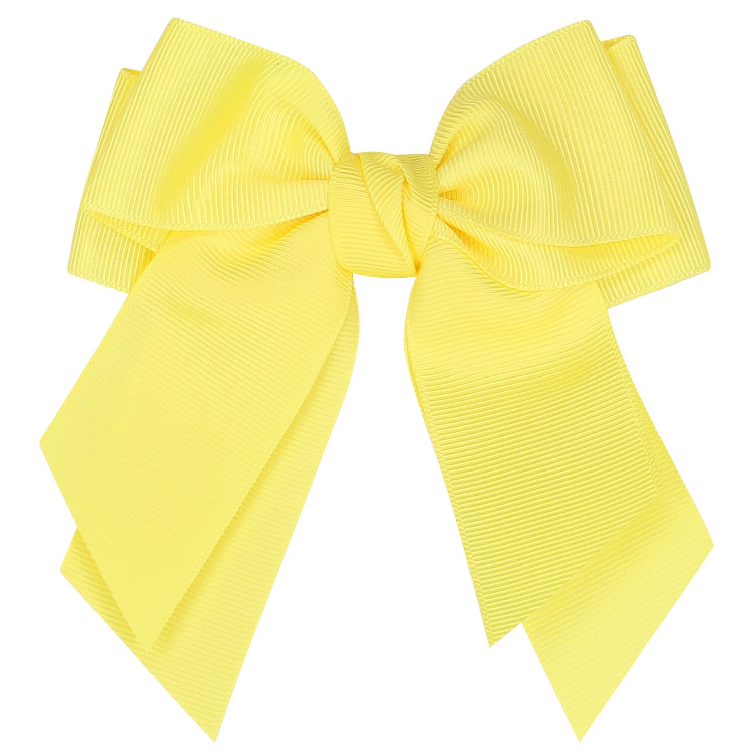 Girls Yellow Bow Hairclip, 2, hi-res image number null