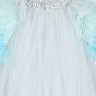Girls Blue Ruffled Tulle Dress, 1, hi-res