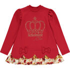 Girls Red & Ivory Crown Leggings Set, 1, hi-res