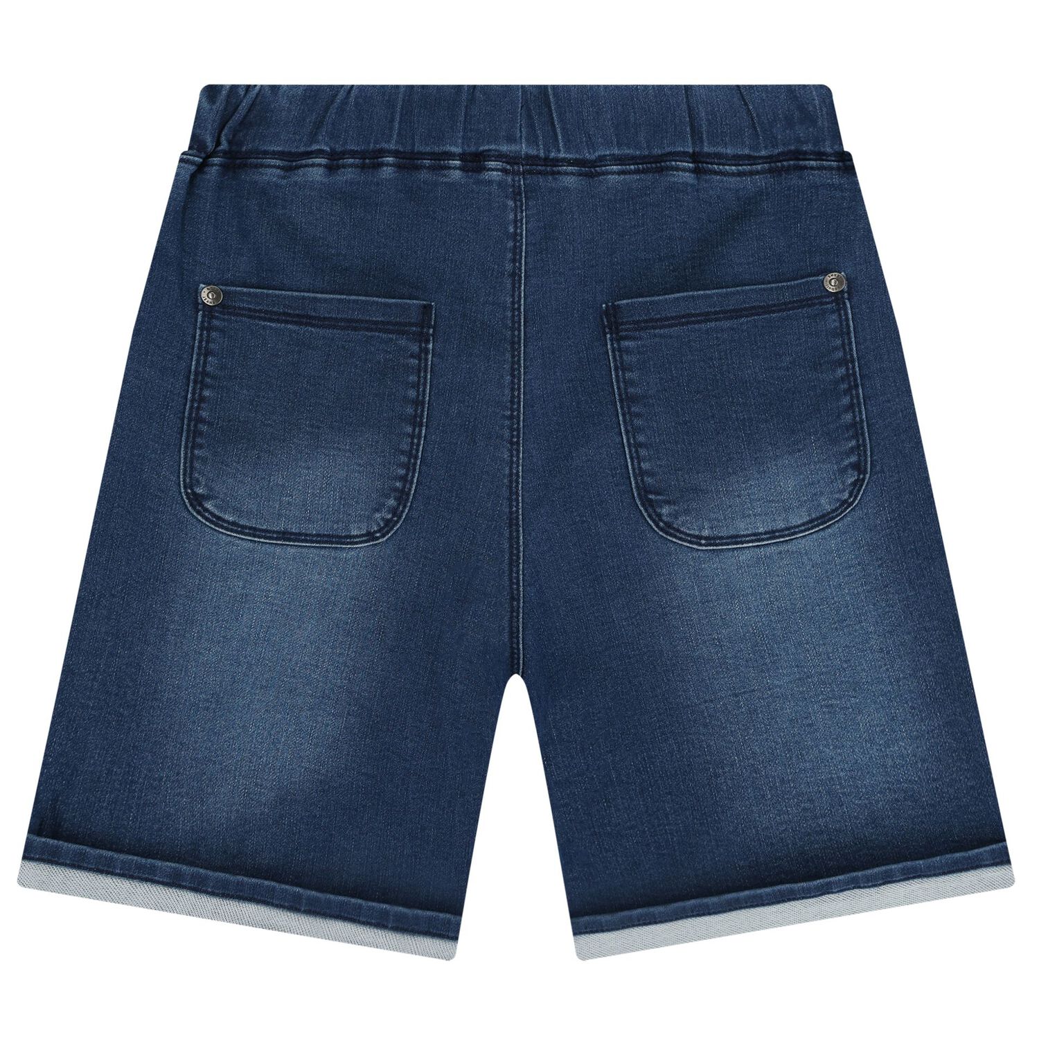 Boys Blue Denim Shorts, 1, hi-res