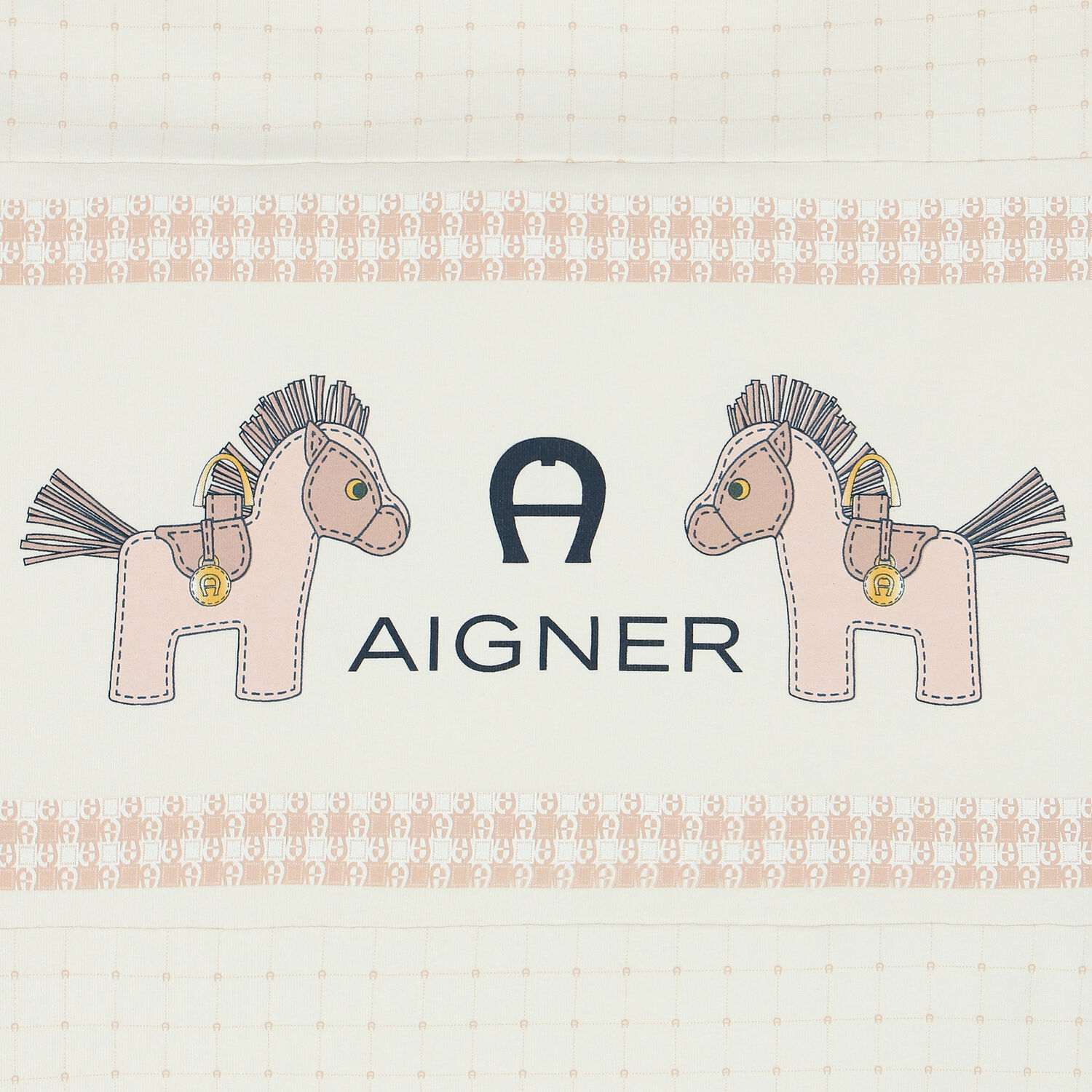 Ivory Horse & Logo Baby Nest, 1, hi-res