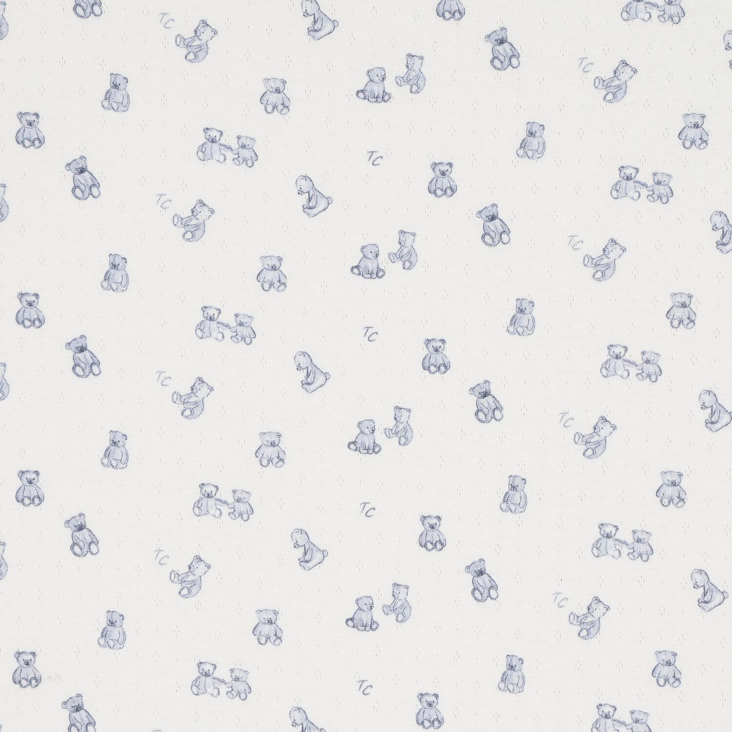 Baby Boys Ivory & Blue Teddy Bear Blanket, 2, hi-res