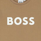 Boys Beige Logo T-Shirt, 1, hi-res