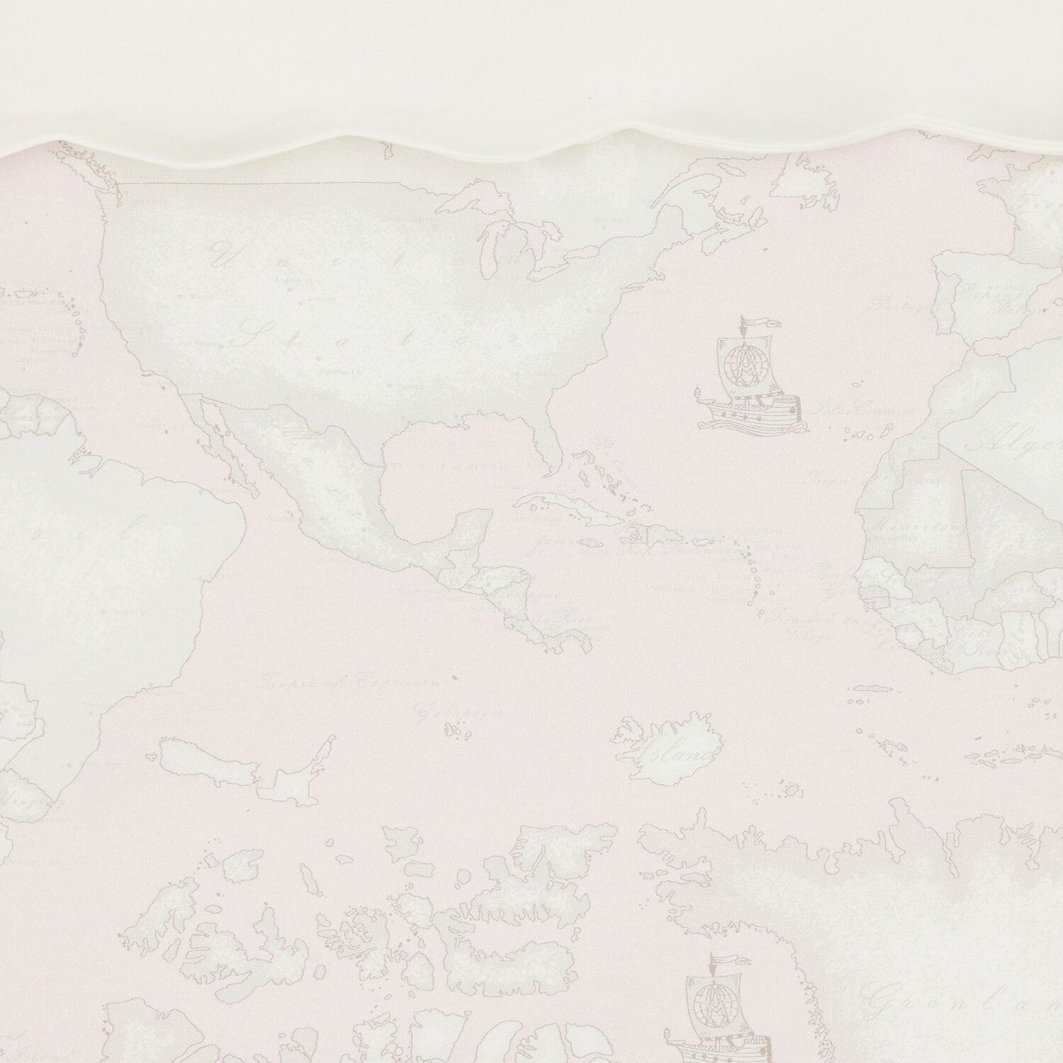 Baby Girls Ivory & Pink Geo Map Blanket, 1, hi-res