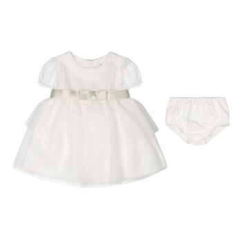 Baby Girls Ivory Tulle Dress Set