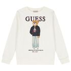 Boys Ivory Teddy Bear Logo Sweatshirt, 1, hi-res