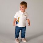 Younger Boys Ivory Animals Polo Shirt, 1, hi-res