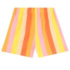 Girls Yellow, Orange, & Pink Shorts Set, 1, hi-res