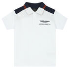 Boys White Logo Polo Shirt, 2, hi-res