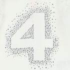 Girls White 4th Birthday T-Shirt, 8, hi-res