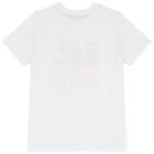 Boys White Logo T-Shirt, 1, hi-res