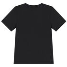 Boys Black Logo T-Shirt, 1, hi-res