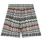 Boys Multi-Coloured Zig Zag Swim Shorts, 1, hi-res