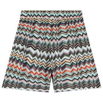 Boys Multi-Coloured Zig Zag Swim Shorts