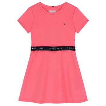 Girls Pink Logo Dress