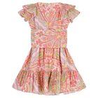 Girls Pink Floral Paisley Dress , 1, hi-res
