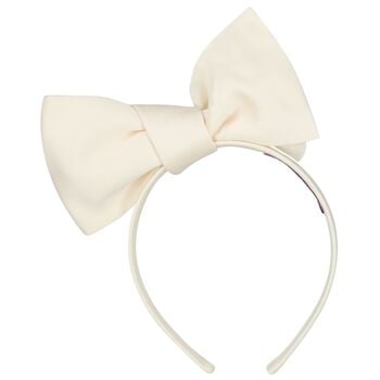 Girls Ivory Bow Headband