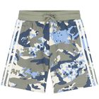 White & Grey Camouflage Shorts, 1, hi-res